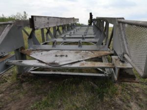 LMBV Lappwaldsee Aufstellen Auflaufbruecke 1