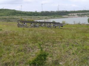 LMBV Lappwaldsee Aufstellen Auflaufbruecke 2