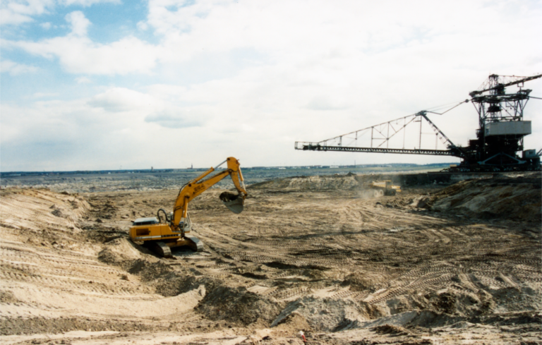 Bau Ferropolis Arena 1999