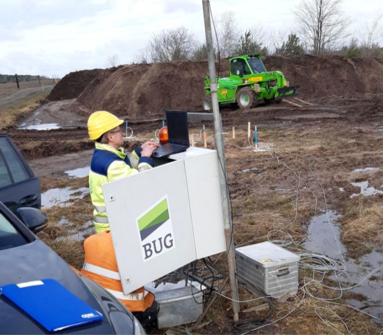 PWD Messstand beim Einbringen von VD Test