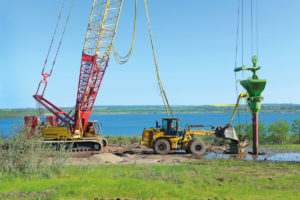 Concordiasee Ruettelstopfverdichtung an Ostboeschung Quelle LMBV
