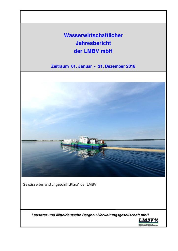 Wasserwirtschaftlicher Jahresbericht 2016 pdf
