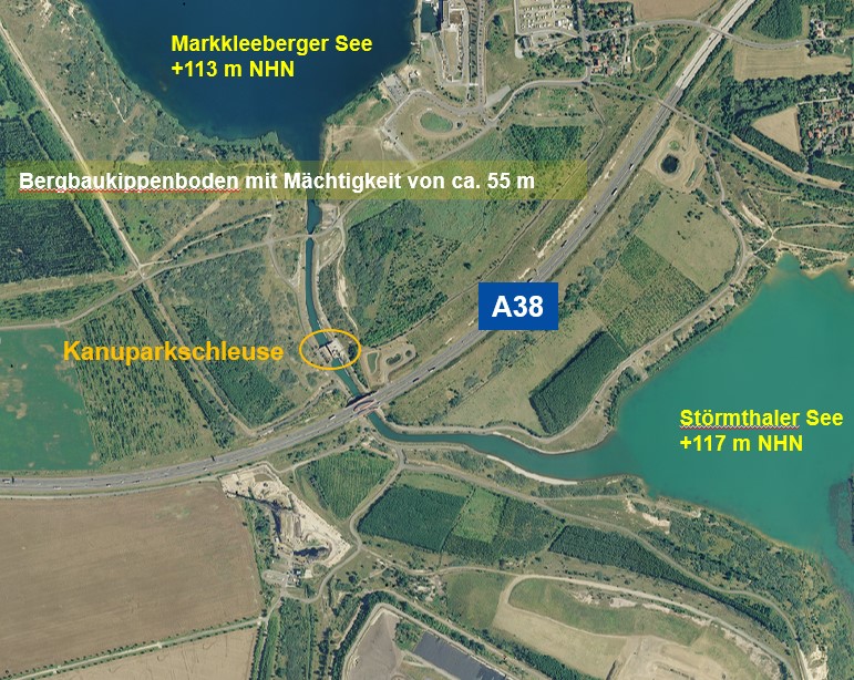 01 LMBV Luftbildaufnahme Stoermthaler Kanal mit Beschriftung