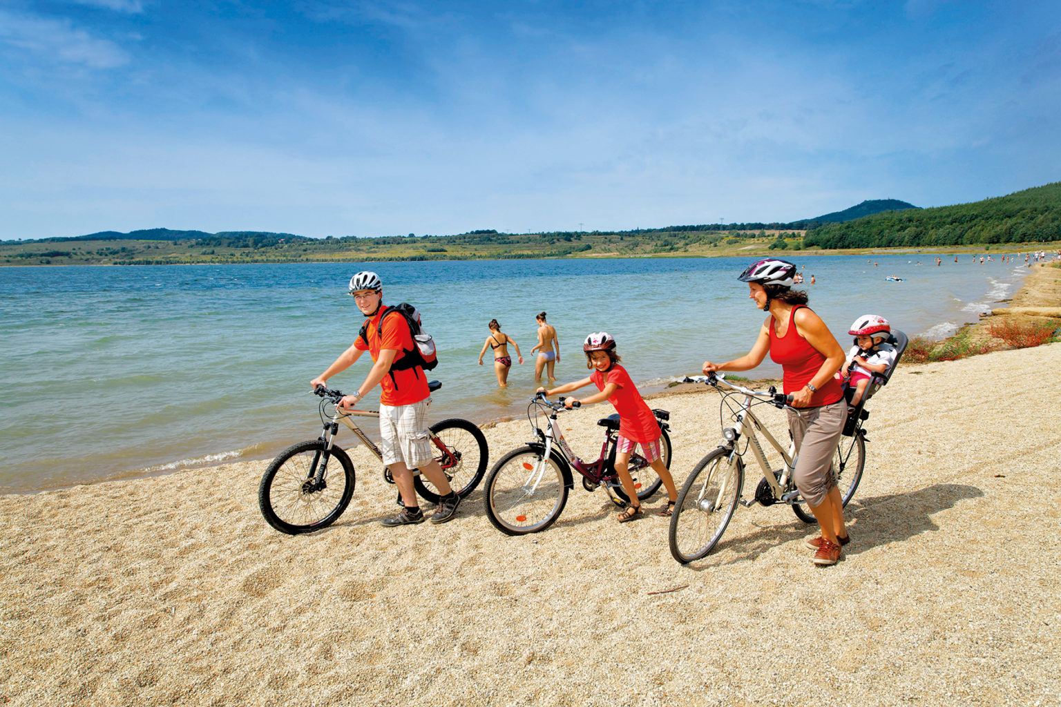 Fahrradfahrer am Berzdorfer See