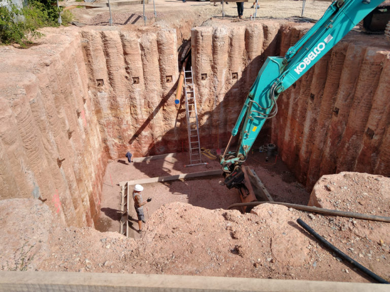 Herstellung Fundament Schacht 20