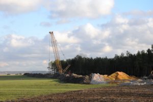 Zeitweise Nutzung eines Ackers für die Sicherung des Wirtschaftsweges Sedlitz