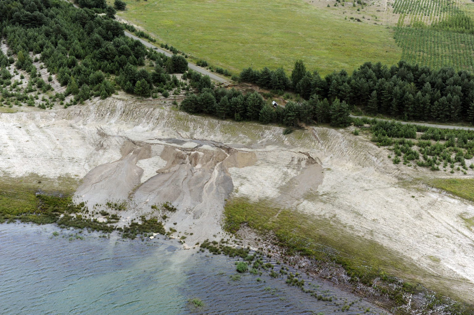 Rutschung am Speicherbecken Lohsa II (2012)