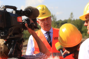 Pressefahrt mit MP Dietmar Woidke