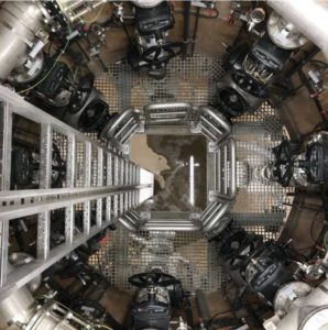 Blick in einen Horizontalfilterbrunnen in Brieske