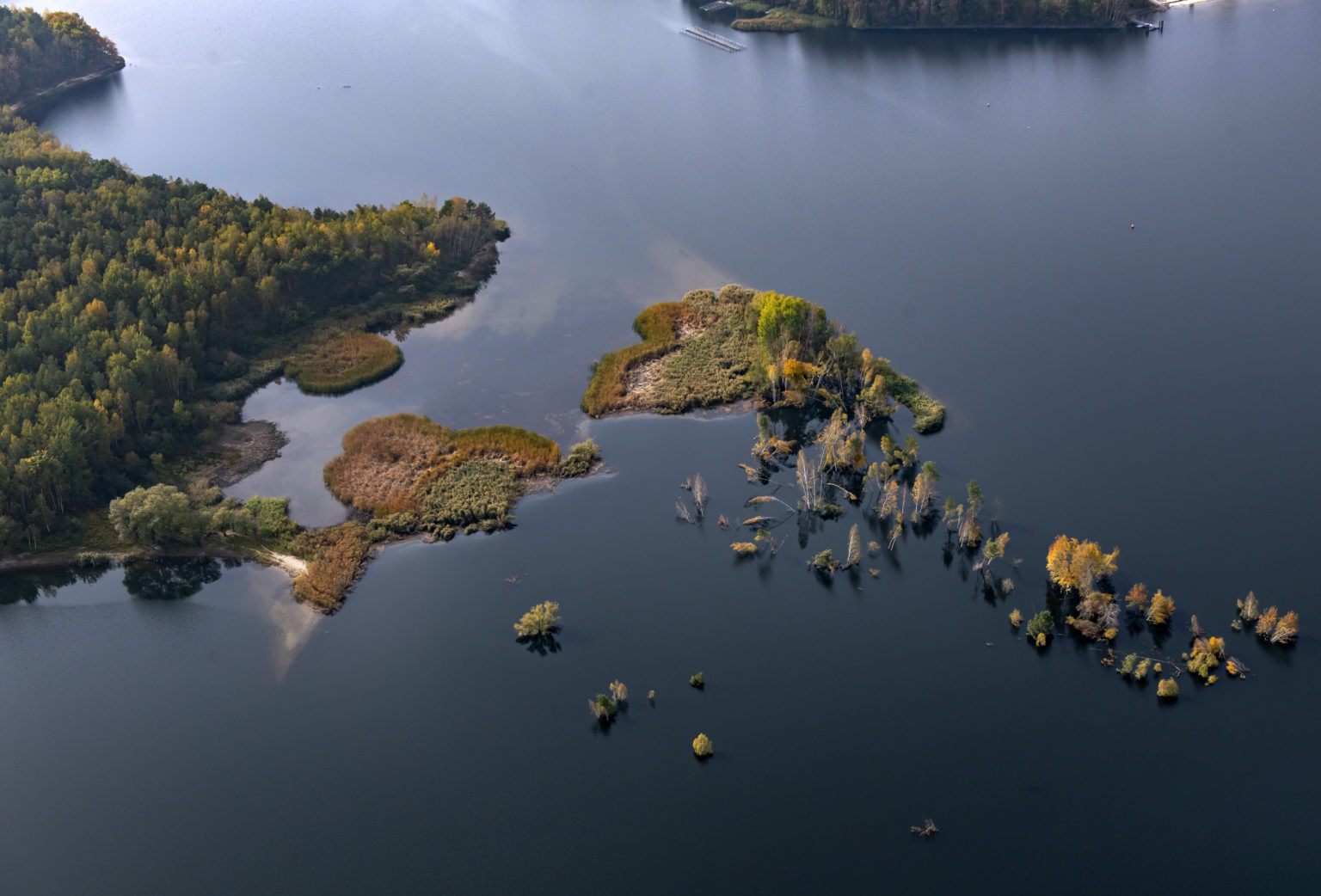 Auswirkungen einer Rutschung im Senftenberger See