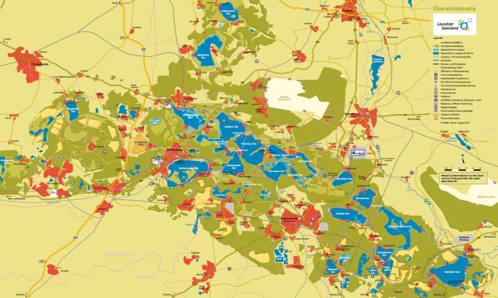 Übersichtskarte Lausitzer Seenland