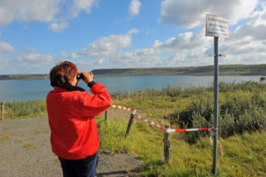 Böschungsbeobachterin im ehemaligen Tagebau Nachterstedt der LMBV