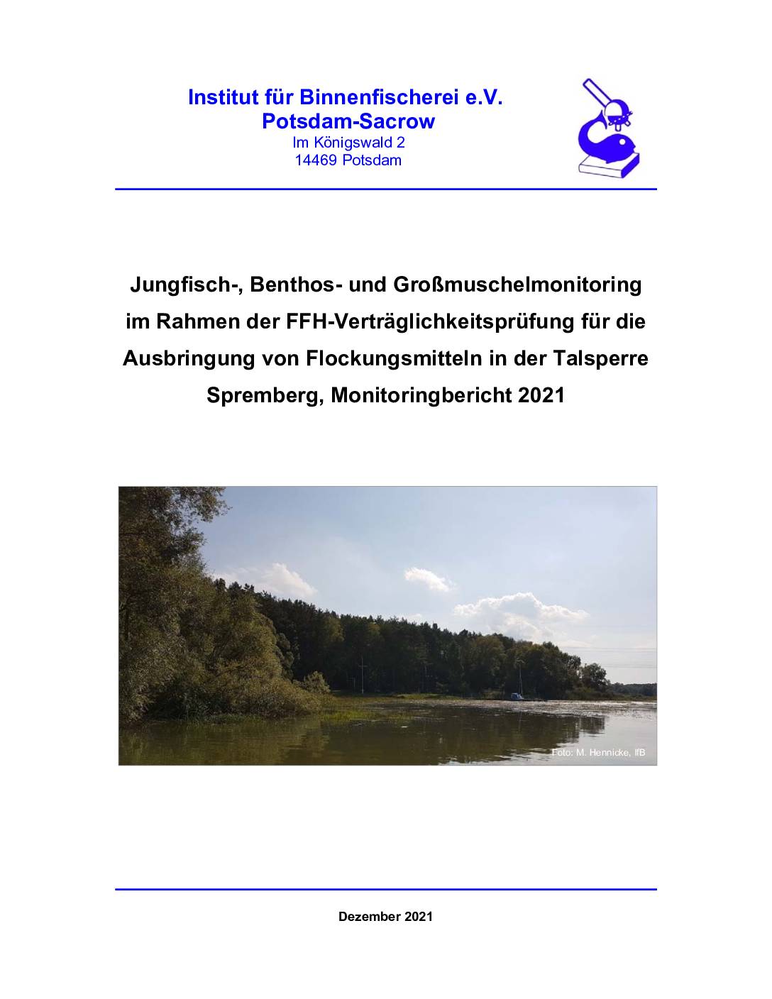 Monitoringbericht 2021 Talsperre Spremberg pdf