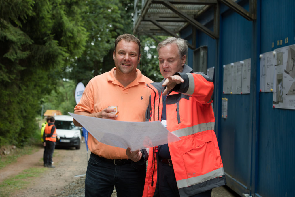 Landtagsabgeordneter Marcus Malsch Ralph HaaseSteinbachstollen Baustellentag 16072022 100