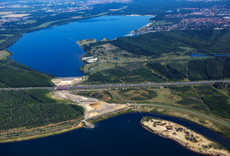 Zwenkauer See Baustelle Harthkanal Cospudener See 2019 PR0 7504