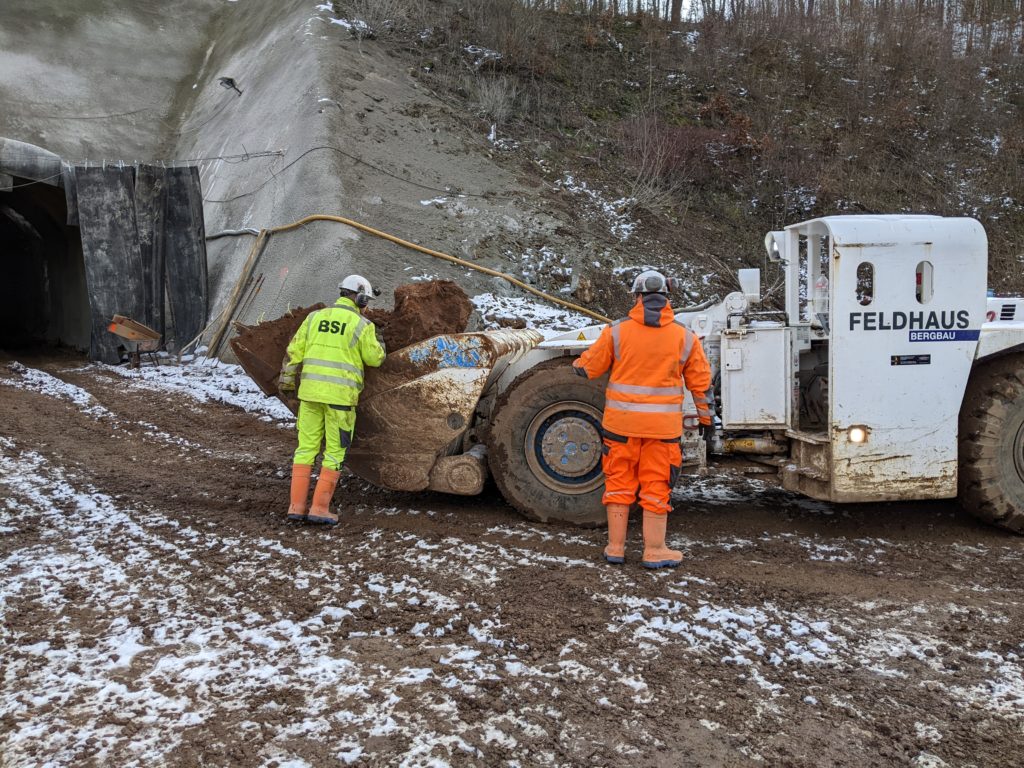 Steinbachstollen Sprengung Abtransport Haufwerk7