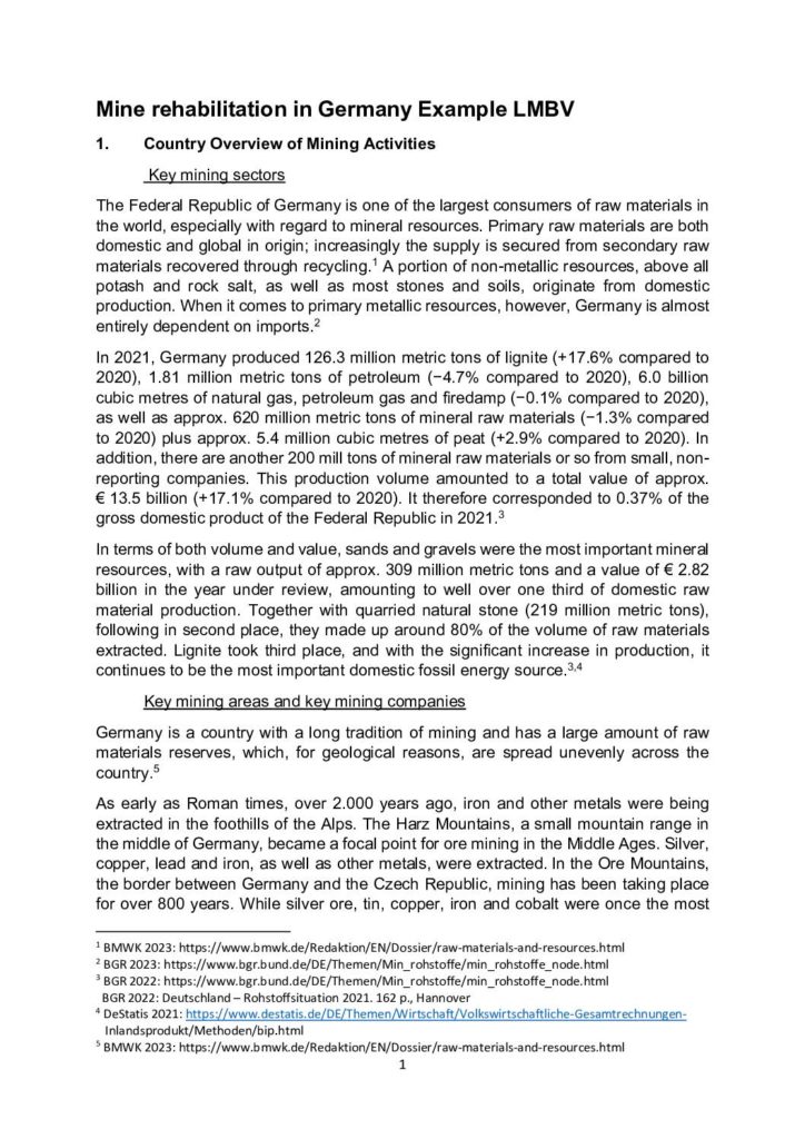 Mine rehabilitation in Germany Example LMBV pdf