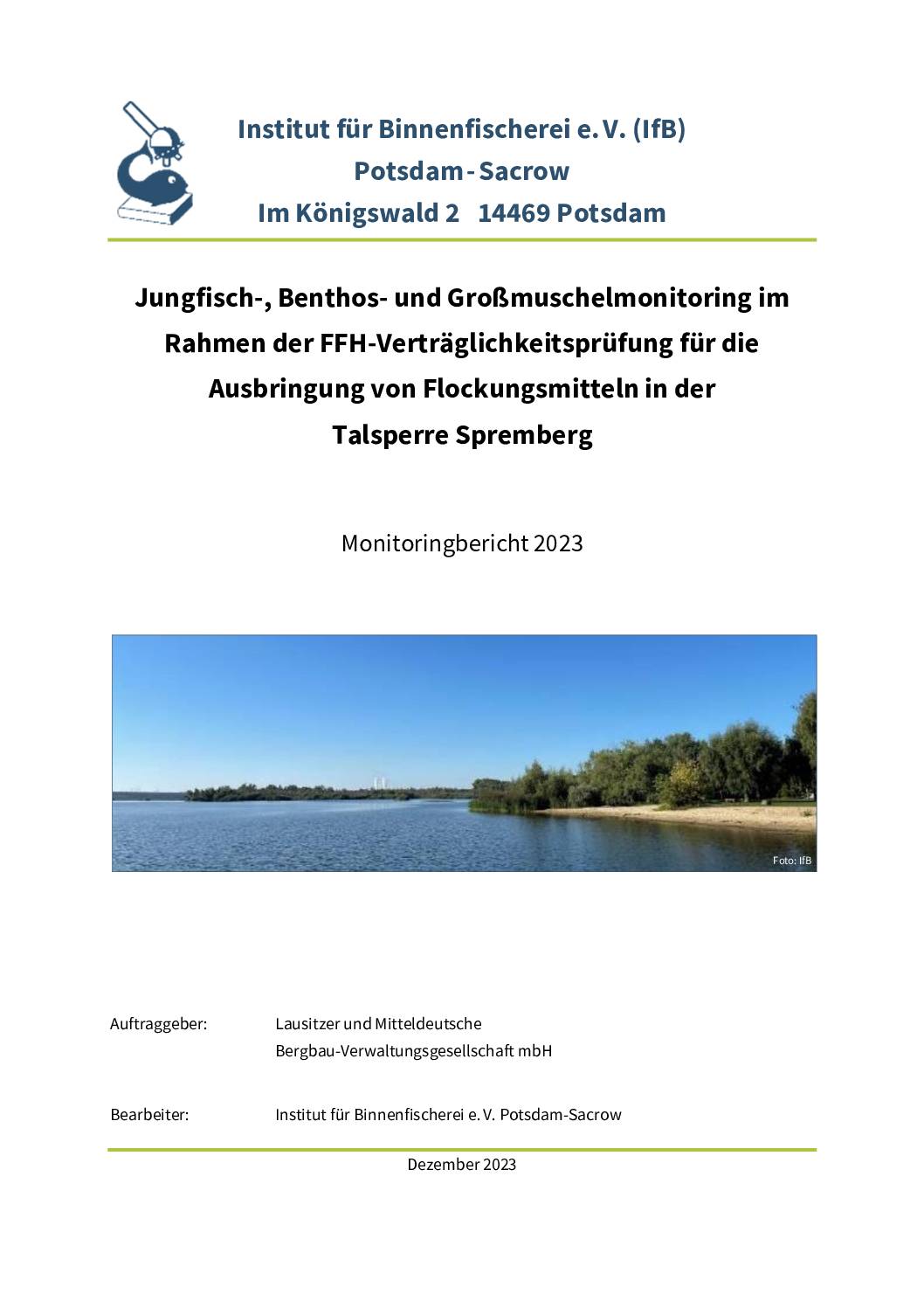 Monitoringbericht 2023 Talsperre Spremberg pdf