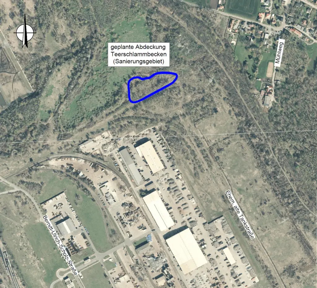 Teerschlammbecken Sanierungsbereich