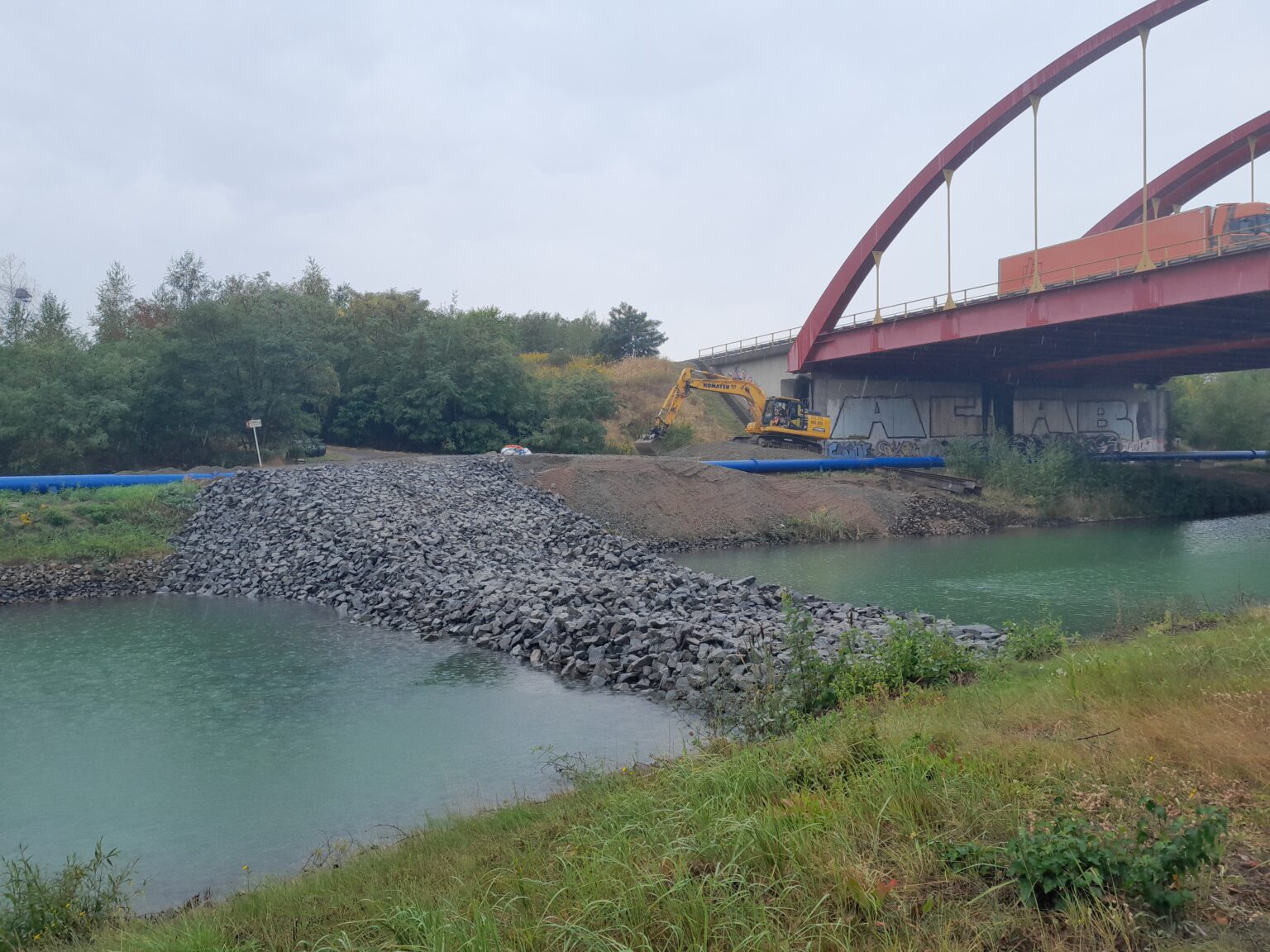 Errichtung der Baustellenüberfahrt (08/2025)