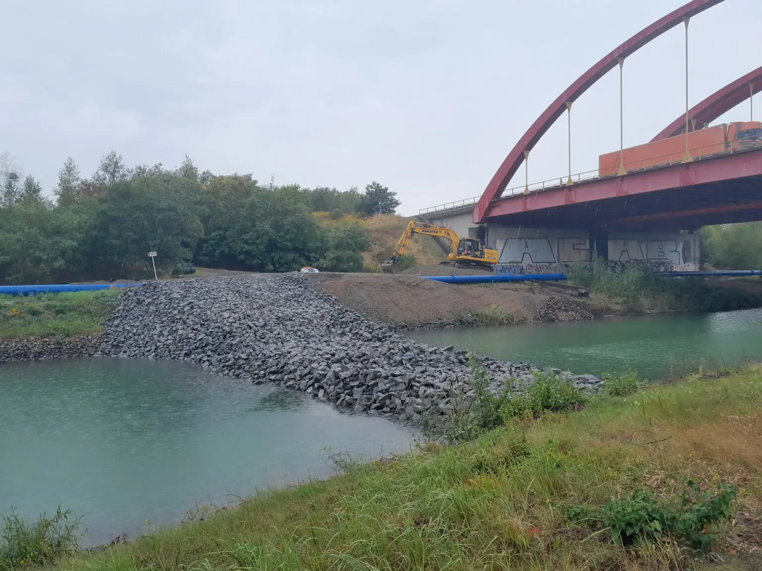 Errichtung der Baustellenüberfahrt (08/2025)