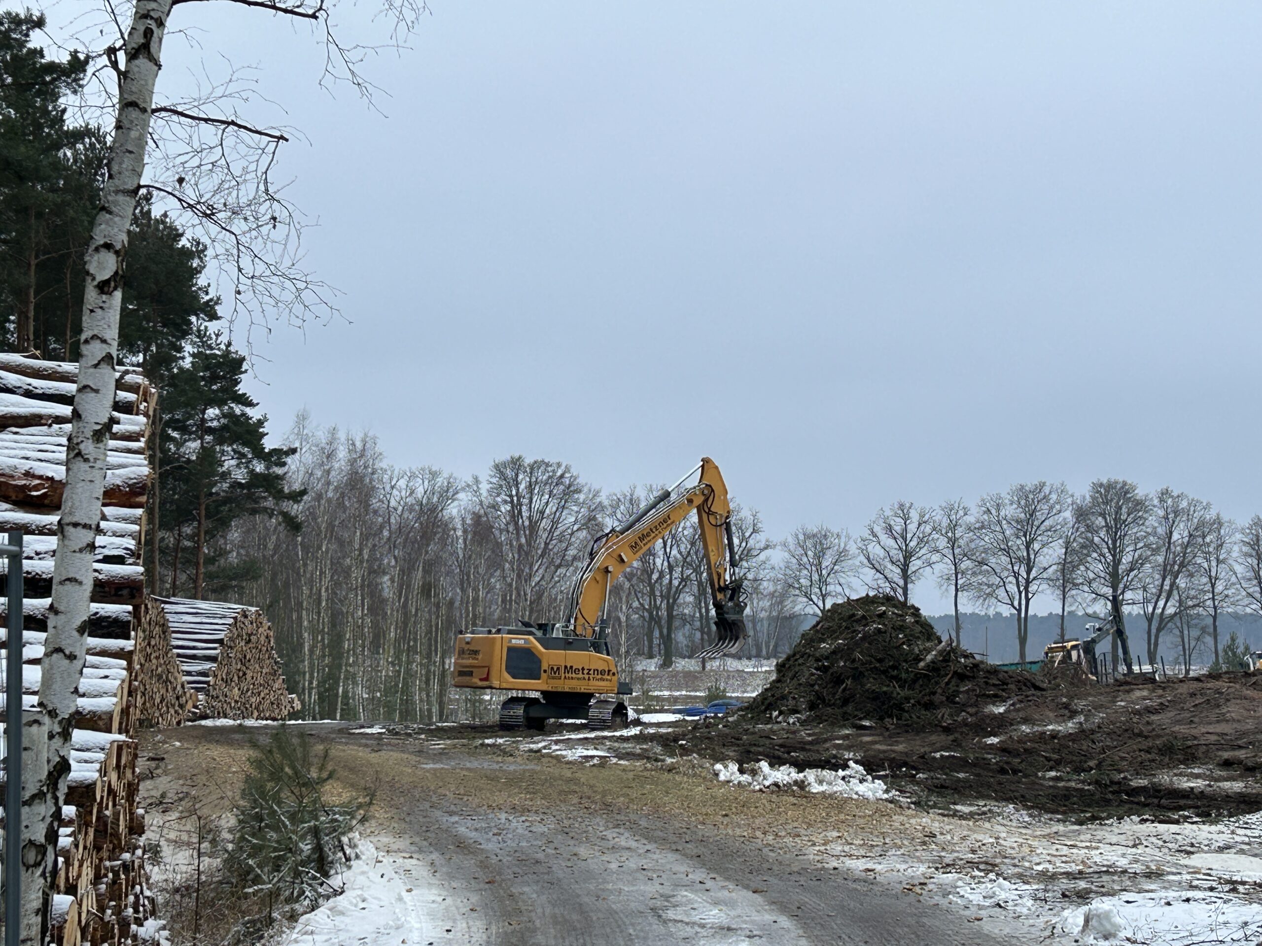 Holzgreifer Metzner an Glassandhalde Jan 2026 IMG 4573 scaled