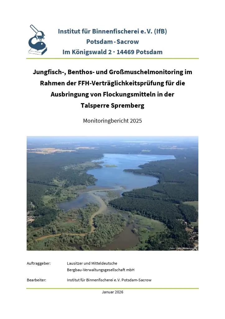 miniaturansicht von Monitoringbericht 2025 Talsperre Spremberg