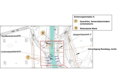 Ausschnitt unteres Querbauwerk