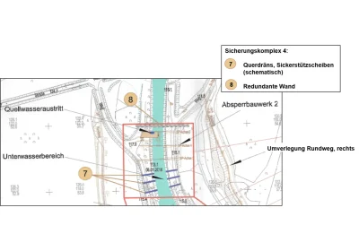 Ausschnitt unteres Querbauwerk