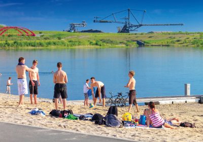 Markkleeberger See mit Bergbau-Technik-Park