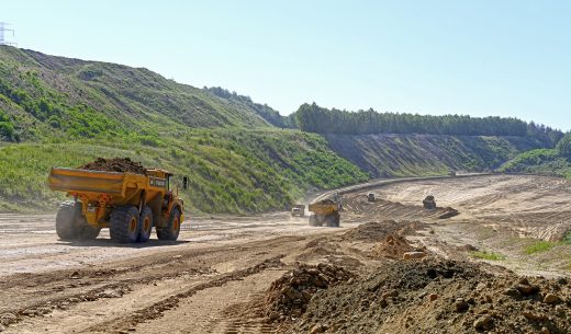 Anstützung der Südwestböschung der Kippe Wulfersdorf